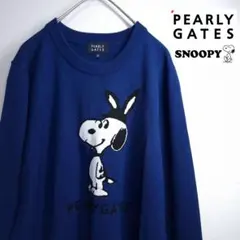 【極美品】PEARLY GATES スヌーピー ゴルフ ニットセーター 紺 M