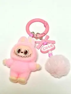 ラブブ らぶぶ Labubu キーホルダー ピンク 大人気