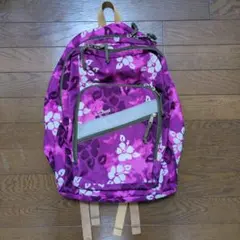 L.L.Bean 紫色 ハワイアンハイビスカス柄リュック