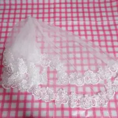 ウェディングベール レース付き