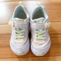 子どもスニーカー18センチ キッズシューズ 軽い 紫色 かわいい