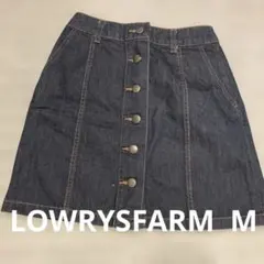 インディゴデニム Aラインミニスカート M LOWRYSFARM 濃いデニム