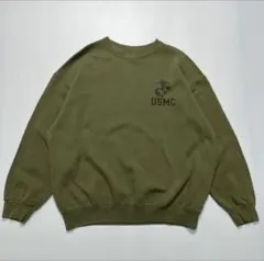 USMC USA製 スウェット トレーナー L オリーブグリーン 6079B