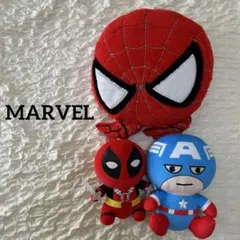 MARVEL スパイダーマン デッドプール キャプテンアメリカ ぬいぐるみセット MARVEL スパイダーマン キャプテン・アメリカ ツムツム デッドプール
