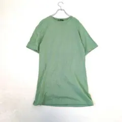 【ZARA/ザラ】半袖 カットソーワンピース チュニック/ひざ丈『S』グリーン