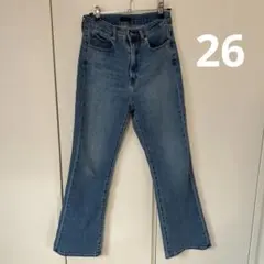 UNIQLO スリムフレアジーンズ　ライトブルー　26 デニム