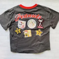 新品 スヌーピー Tシャツ 100 PEANUTS バックプリント 男女兼用