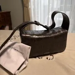 ADOLFO DOMINGUEZ クロコ型押し ショルダーバッグ