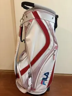FILA ゴルフ キャディバッグ ホワイト レッド