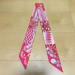 HERMES シルクスカーフ オレンジ レイユール・デテ 夏のストライプ