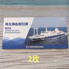 東海汽船　株主優待　株主乗船割引券　2枚のサムネイル