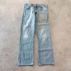 リーバイス517 Levis W33 ブルーデニム 青 フレア 古着 15758