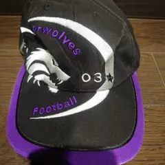 Silverwolves フットボールキャップ 黒/紫