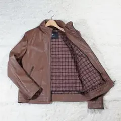 ポールスミス Lサイズ ラムレザー 羊革 シングルライダース ダーク