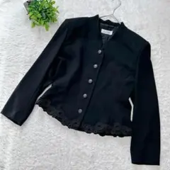 美品♡ 【LaVie5 ラヴィサンク】 ノーカラージャケット (9AR) 黒