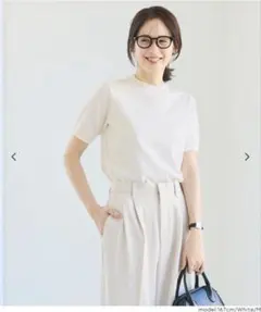 【Lサイズ】coca サマーニットトップス　ホワイト