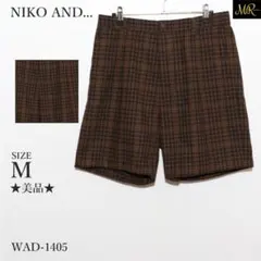 ★美品★ ニコアンド ハーフパンツ チェック ベルトループ付 カジュアルスタイルのサムネイル