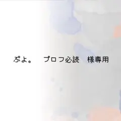 ぷよ。✩プロフ必読✩様専用