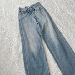 【良品】moussy CROSS WAIST WIDE STRAIGHT 1