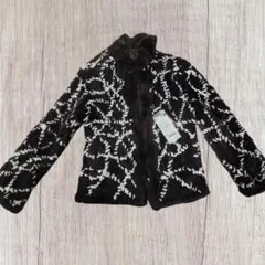 タグ付き カナダ産 上質ビーバーニット フリーサイズジャケット