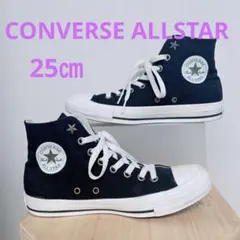 CONVERSE ALLSTAR レディース　スニーカー　黒　ハイカット　白　紐