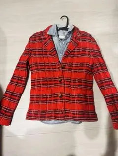 MARC JACOBS チェック柄　ジャケット赤のサムネイル