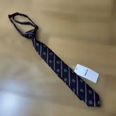 新品未使用☆コムサイズム　紺色　ロイヤルクレスト柄ネクタイL