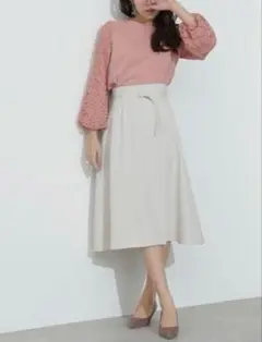 Natural Beauty Basic スカート ベルト付きフレアスカートのサムネイル