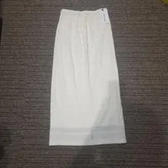 JUNOAH ロングスカート ホワイト 新品タグ付のサムネイル
