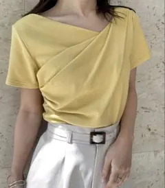RANANイ ドレープオフィショルリブTシャツのサムネイル