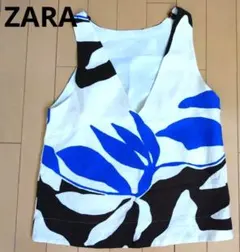 ZARA 花柄ノースリーブチュニック S