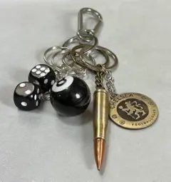チェルシー キーホルダーセット 黒ダイス 8ボール カラビナ ジャラジャラ