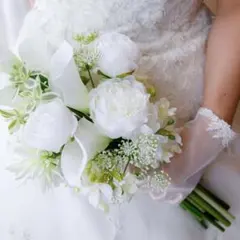 ★SALE【ウエディング】ブーケ&ブートニアセット