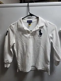 Polo Ralph Lauren ホワイト長袖ポロシャツ 3T