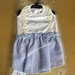 犬服PiPi フリルワンピースドッグウェア/ギンガムチェック　サイズ4