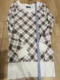 Burberry Blue Label チェック柄 長袖　トレーナー　38のサムネイル