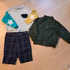 長袖　ロンT　ジャケット　半ズボン　COMME CA ISM　ブリーズ　西松屋