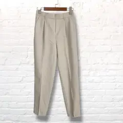 シューラルー　スラックス　テーパードパンツ　センタープレス　ライトベージュ　M