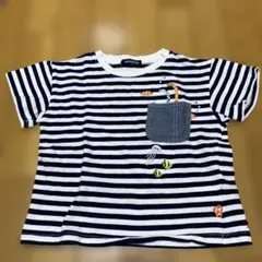 Klädskåp ストライプ柄ポケット付きTシャツ