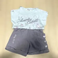 女の子まとめ売り　半袖シャツ　短パン　130 2点セット