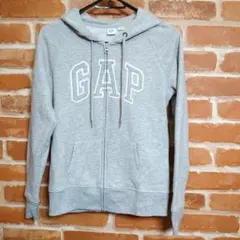 Y2K　GAP ジップアップ　ロゴパーカー　グレー　平成ギャル　XS