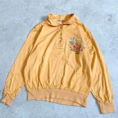 ダックスゴルフDAKSGOLF 丸襟刺繍長袖ポロシャツ vintage レトロのサムネイル
