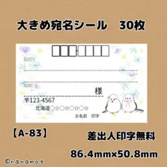 【A-83】宛名シール30枚/サンキュー/ケア/ほんのきもち/差出人/配達員