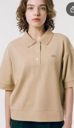 LACOSTE ポロシャツ ヘビーウェイト キモノスリーブ 鹿の子地ポロシャツ