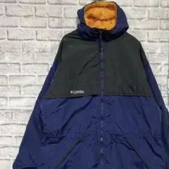 コロンビア　マウンテンパーカー中綿ネイビーL ロゴ刺繍アウトドア1216
