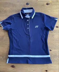 YONEX ウィメンズ ネイビー ホワイトライン ポロシャツ