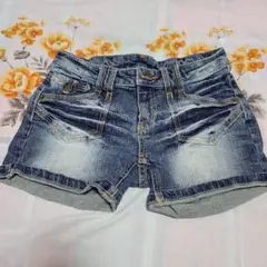 デニム ショートパンツ レディース　女子高生