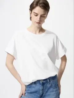 ユニクロ UNIQLO スムースコットンリラックスT 新品タグ付 ホワイト