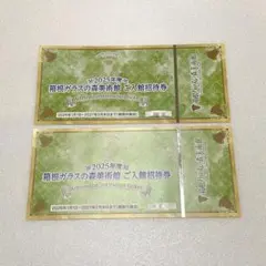 箱根ガラスの森美術館ご入場招待券 ダイコク電機株主優待券2枚のサムネイル