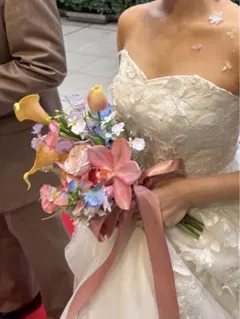 スモールブーケ、前撮りブーケ、造花ブーケ、ウエディングブーケ、結婚式ブーケ